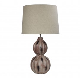 Oriel Lighting-AUTUMN Decorative Lamp in Browns 68cm